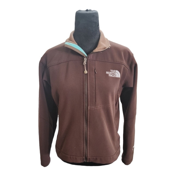 The North Face Apex Soft Shell Jacket Brown and Blue, (Small) - Picture 4 of 16